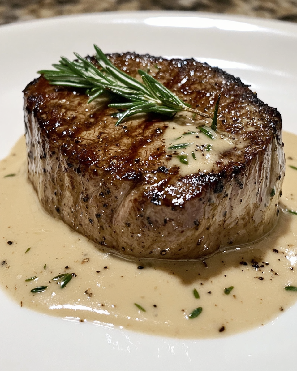 Filet Mignon med Krämig Senapssås och Parmesan