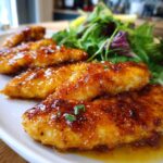 Luftfritös kycklingbröst med honung och senap