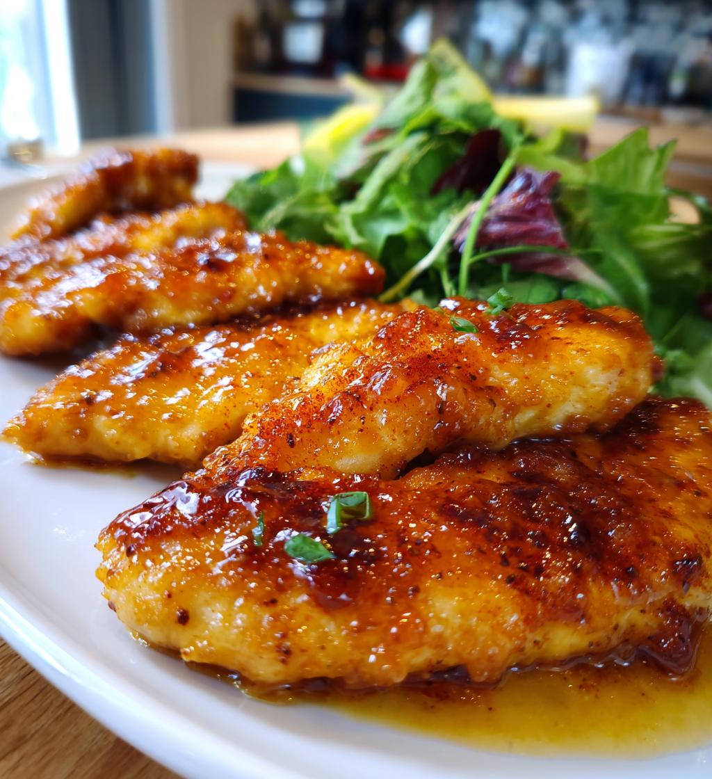 Luftfritös kycklingbröst med honung och senap