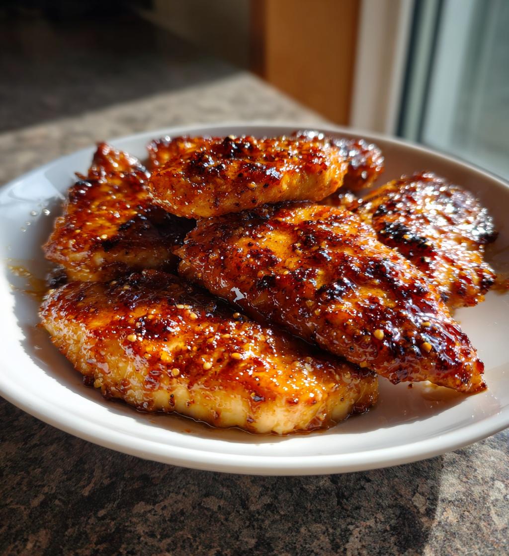 Luftfritös kycklingbröst med lönnsirapsglasyr
