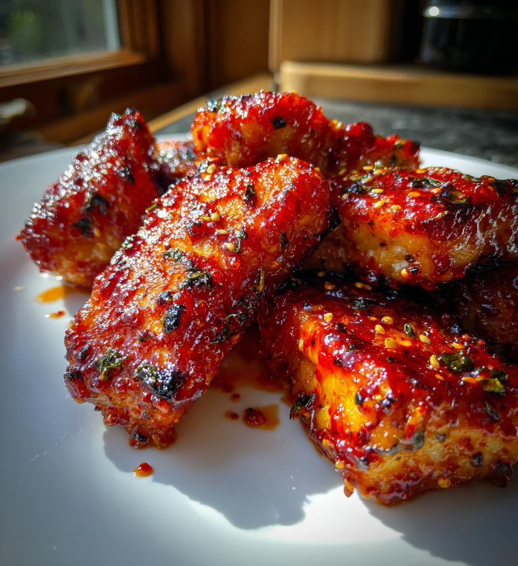 Luftfritös kycklingbröst med stark sriracha