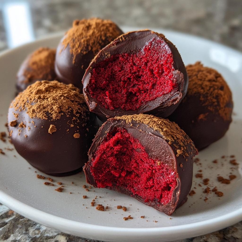Red velvet-tårta-tryfflar