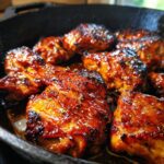 bbq-kyckling i gjutjärnspanna