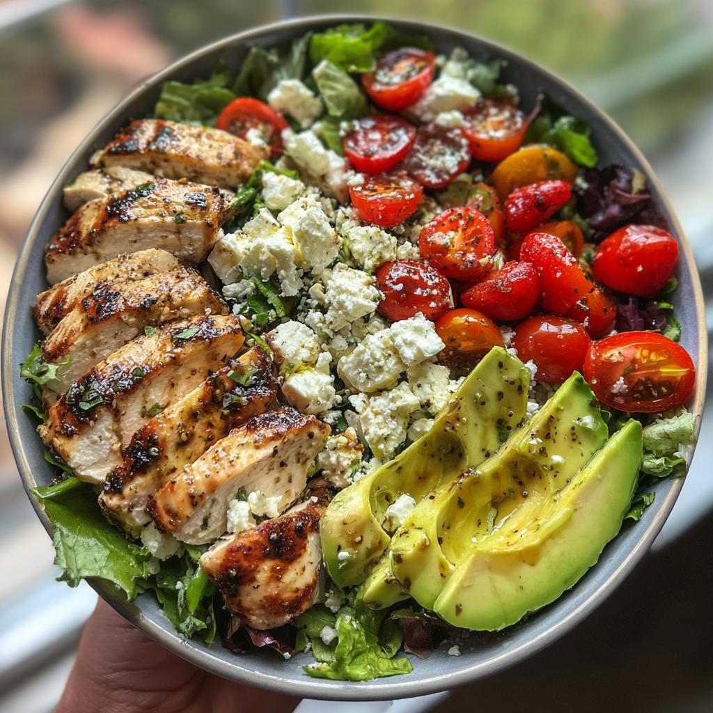 högprotein kycklingsallad