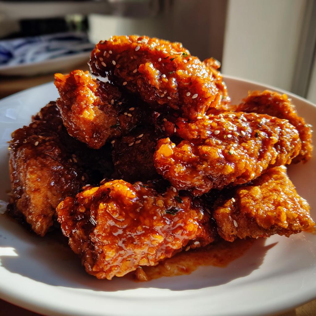 koreanskt friterad kyckling recept