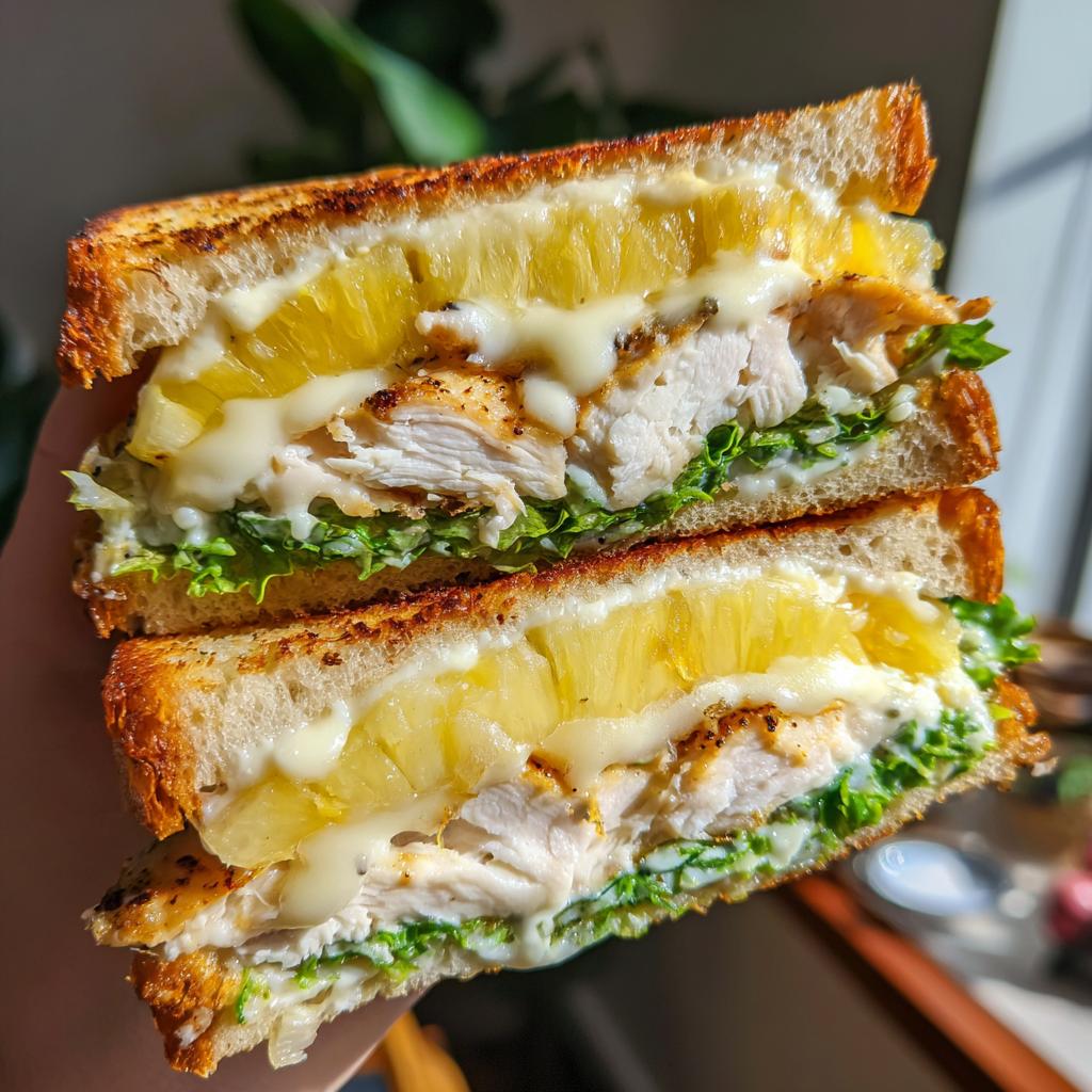 kyckling ananas sandwich
