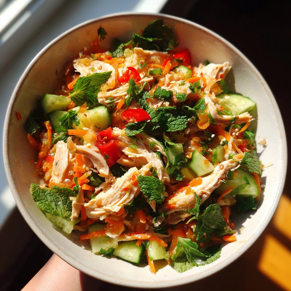 thailändsk kycklingsallad - detail 1